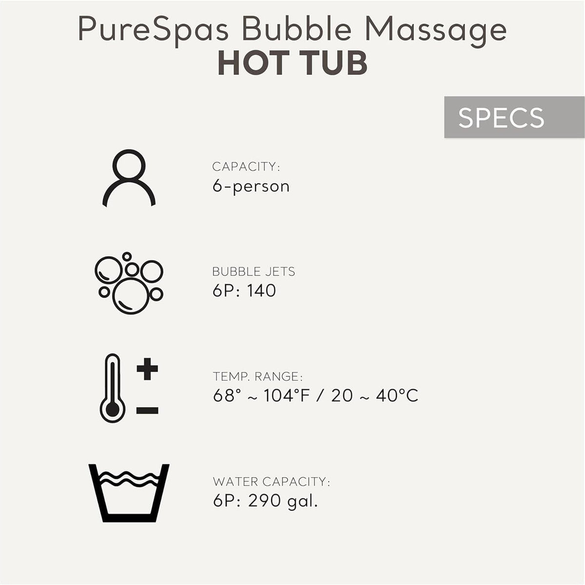 Intex: PureSpa: Sahara Tan Inflatable Hot Tub Set – 6 Person – 85″ Round Outdoor Heated Bubble Spa, Jet Massage, Cover, Hard Water Treatment System