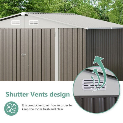10 ft. W x 8 ft. D Storage Shed