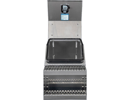Buyers Products 28-in x 24-in x 18-in Smooth Aluminum Step Box Truck Tool Box 1705281