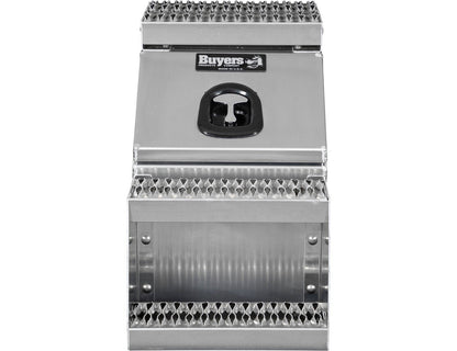 Buyers Products 28-in x 24-in x 19-in Smooth Aluminum Step Box Truck Tool Box 1705285