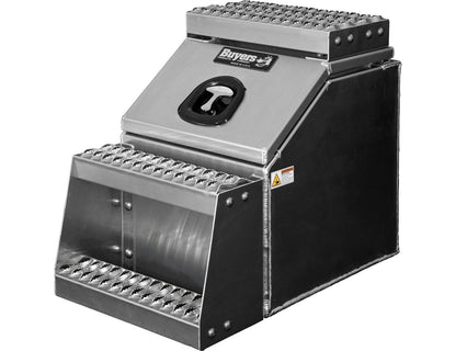 Buyers Products 28-in x 24-in x 19-in Smooth Aluminum Step Box Truck Tool Box 1705285