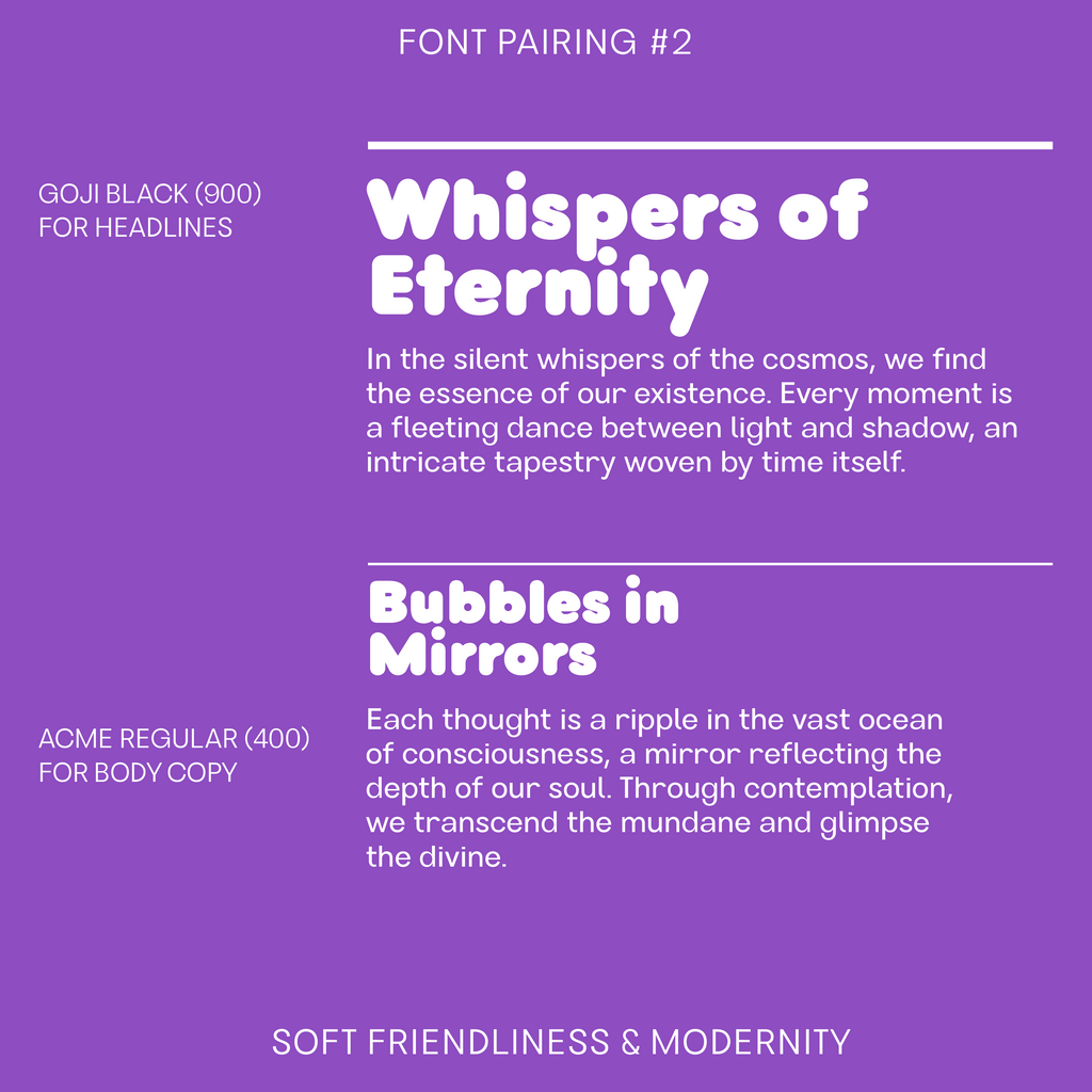 Acme—Modern, cool sans-serif font, clean and unique