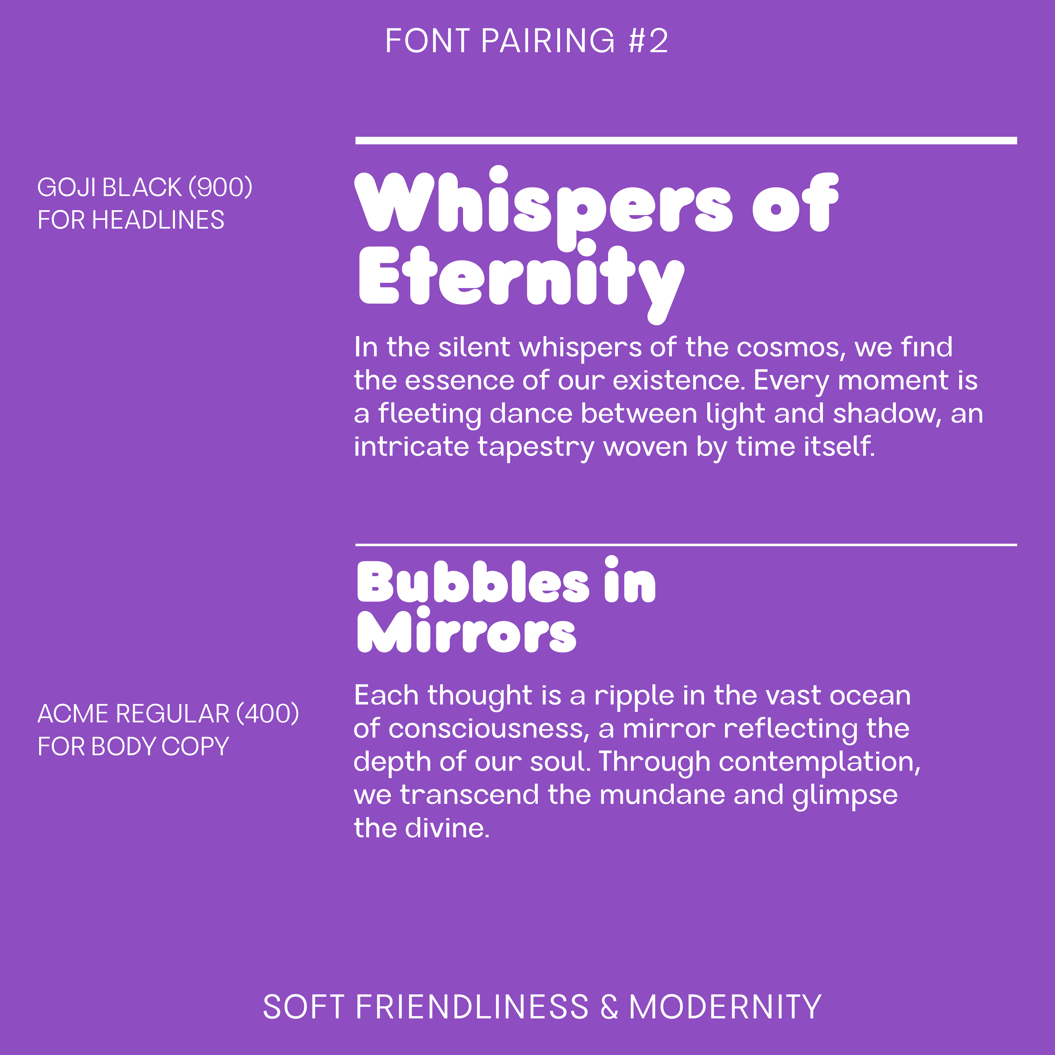 Acme—Modern, cool sans-serif font, clean and unique