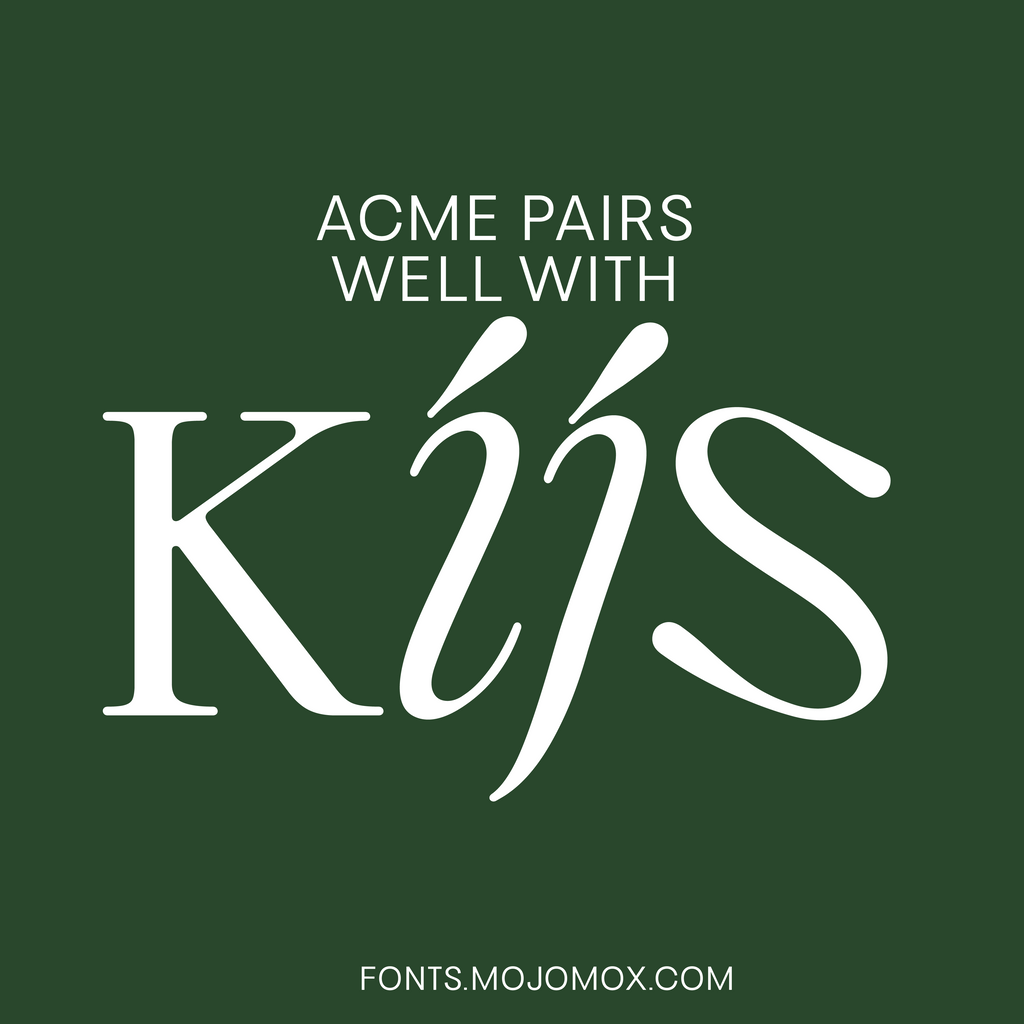 Acme—Modern, cool sans-serif font, clean and unique