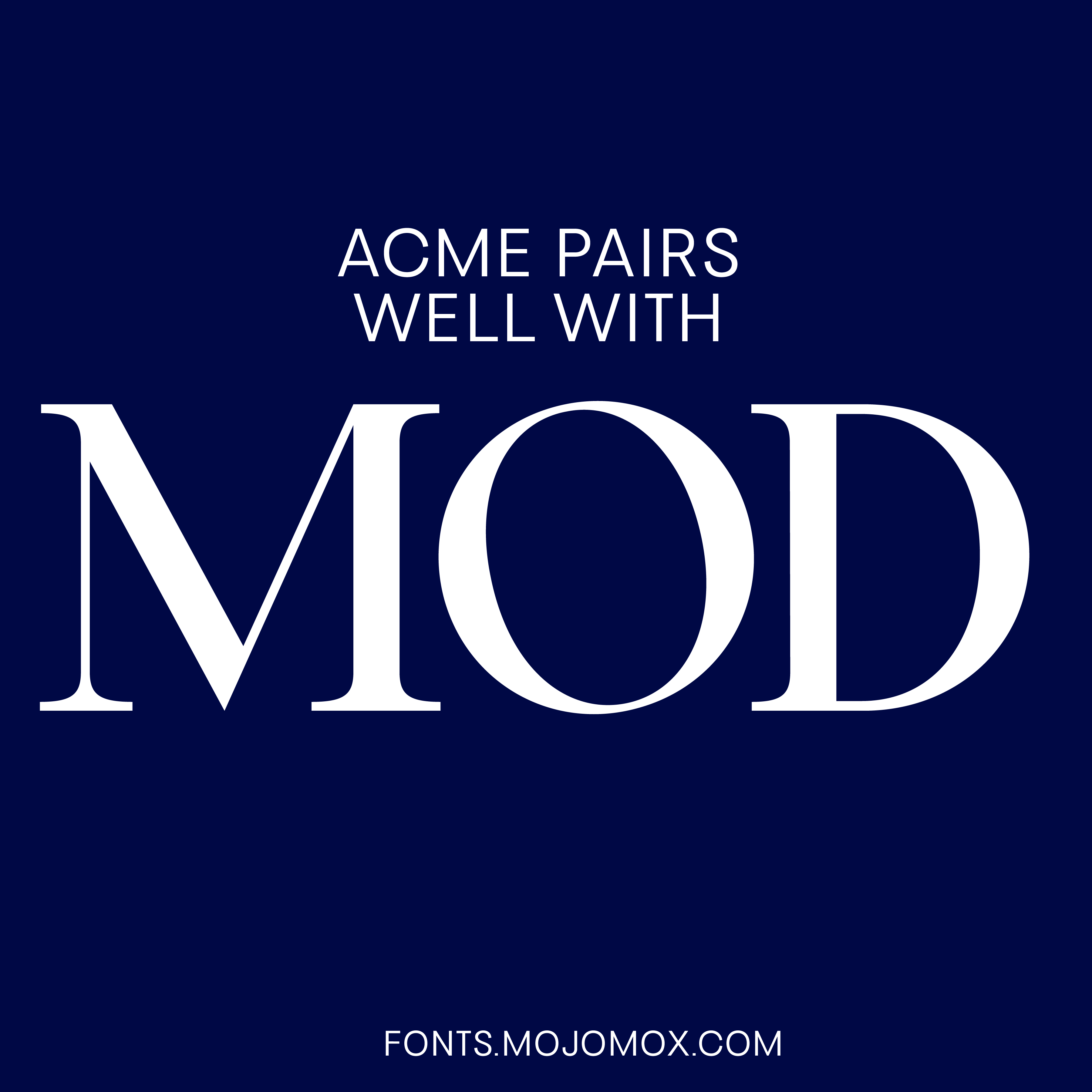 Acme—Modern, cool sans-serif font, clean and unique