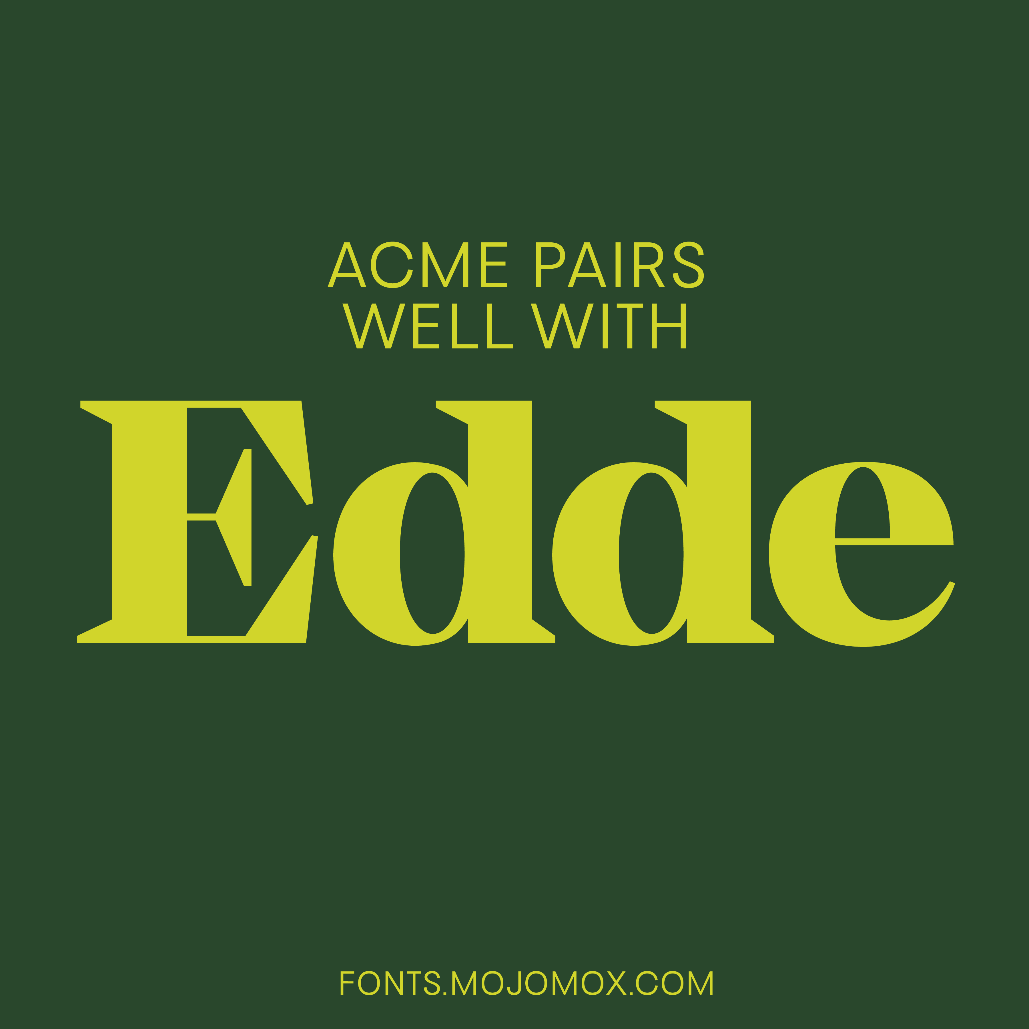 Acme—Modern, cool sans-serif font, clean and unique