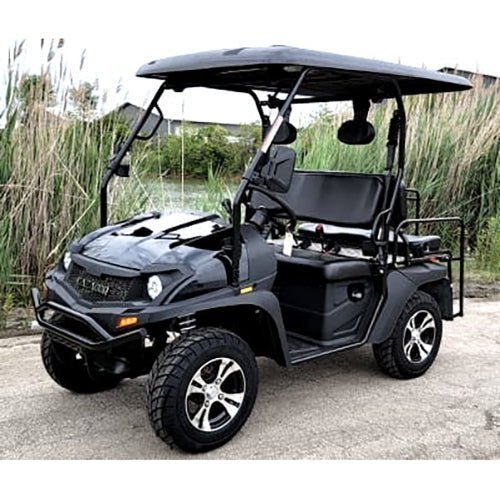 Brand New Gas Golf Cart UTV Hybrid Linhai Big Hammer 200 GVX Side by Side UTV With Custom Rims/Tires – Black