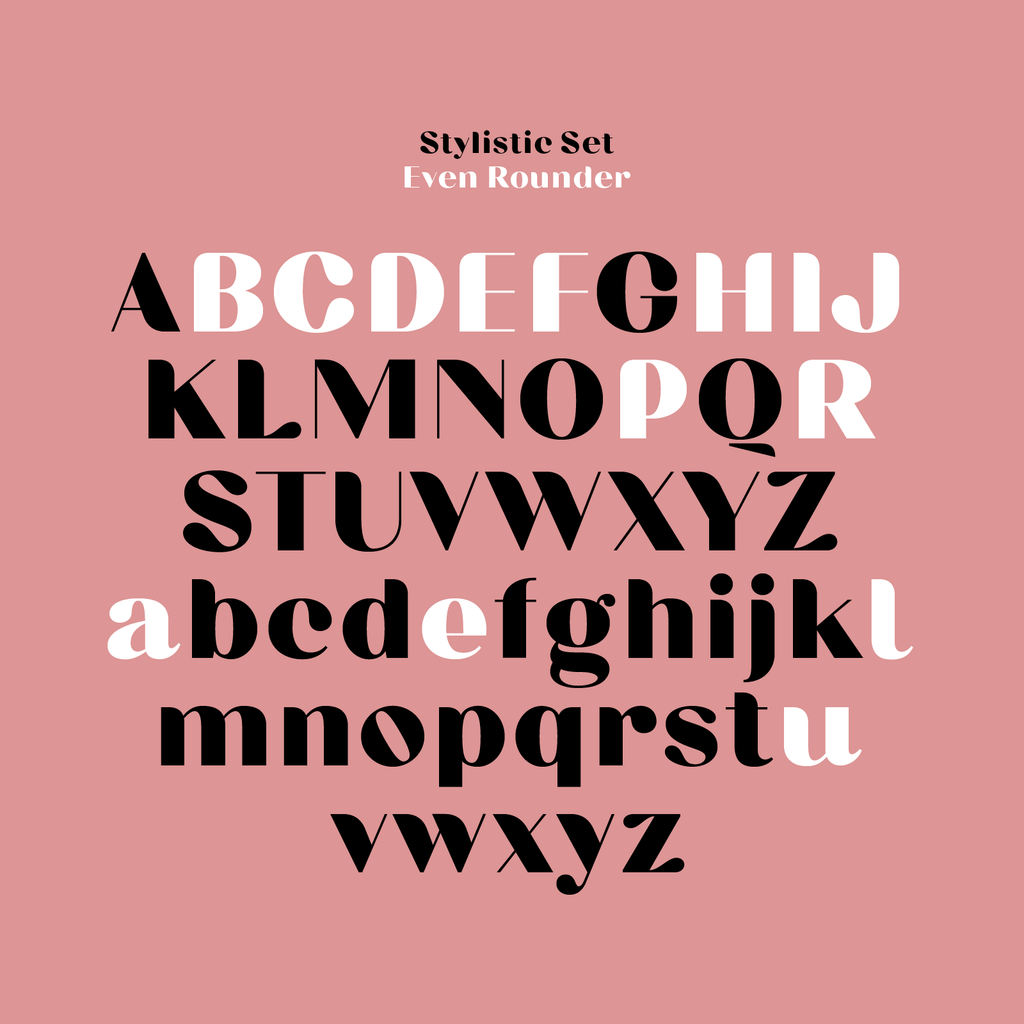 Bauhaus Chez—Rounded font, soft and high-contrast