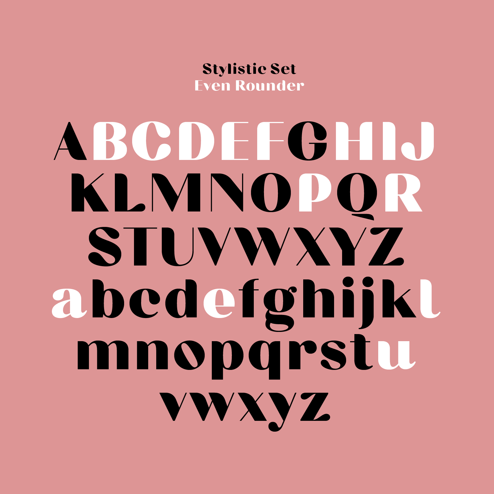 Bauhaus Chez—Rounded font, soft and high-contrast