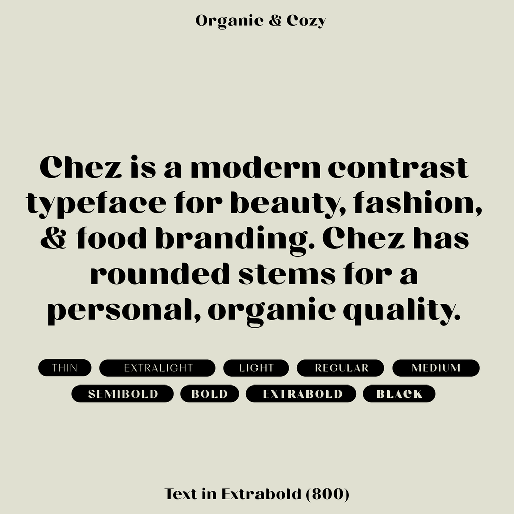 Bauhaus Chez—Rounded font, soft and high-contrast