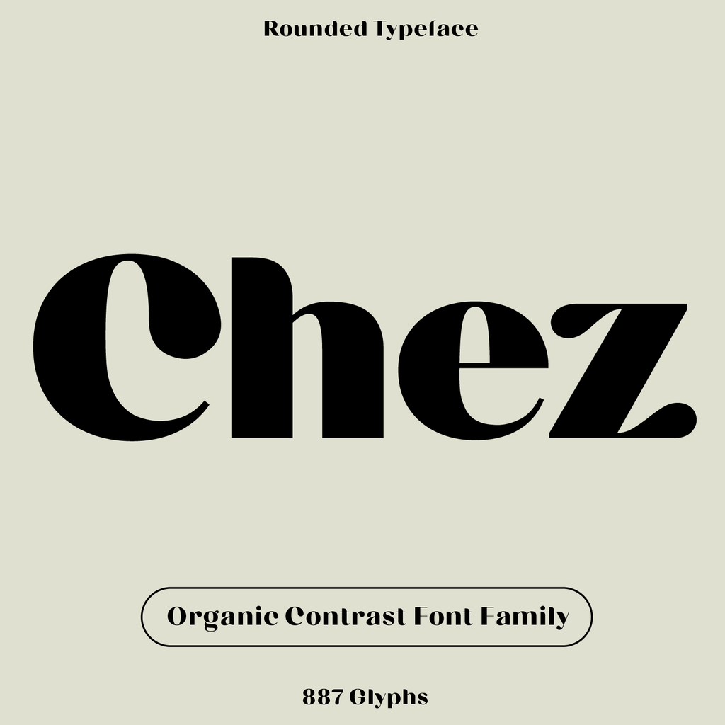 Bauhaus Chez—Rounded font, soft and high-contrast