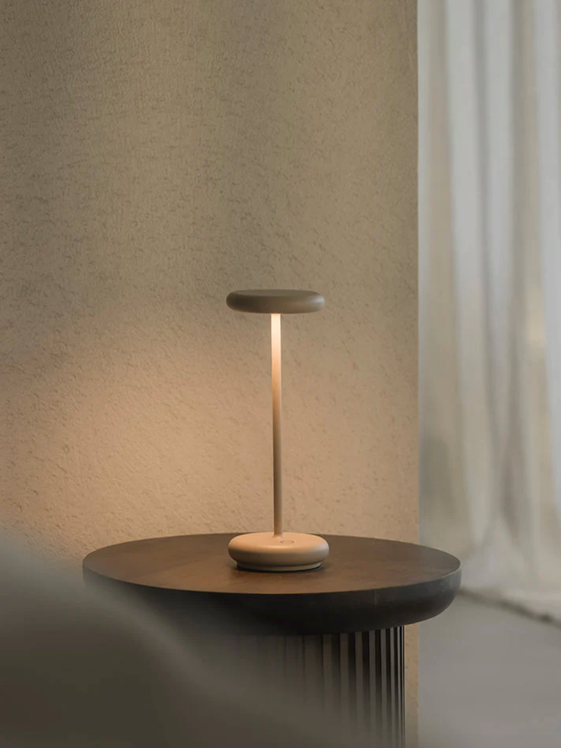 Lana Sand Rechargeable Table Lamp – Cordless Dimmable LED Lamp