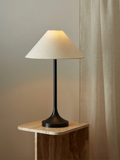 Ivar Black Metal Table Lamp with Natural Cotton Shade