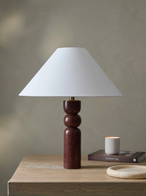 Marama Red Marble Table Lamp